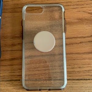 iPhone 7/8 plus case with pop socket